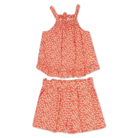Speechless Big Girls Sleeveless Floral Ruffle Hem Tank & Short Set sz Large - Picture 1 of 4